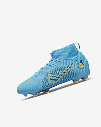 Nike Jr. Mercurial Superfly 8 Academy MG Azules Naranjas | MX 3187